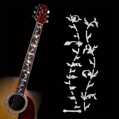 1pc lindo violão baixo incrustação fretboard ultra fino árvore adesivo guitarras decoração