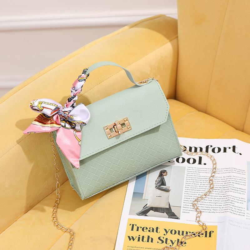Bag spring new fashion simple women's bag design silk scarf handbag shoulder messenger bag