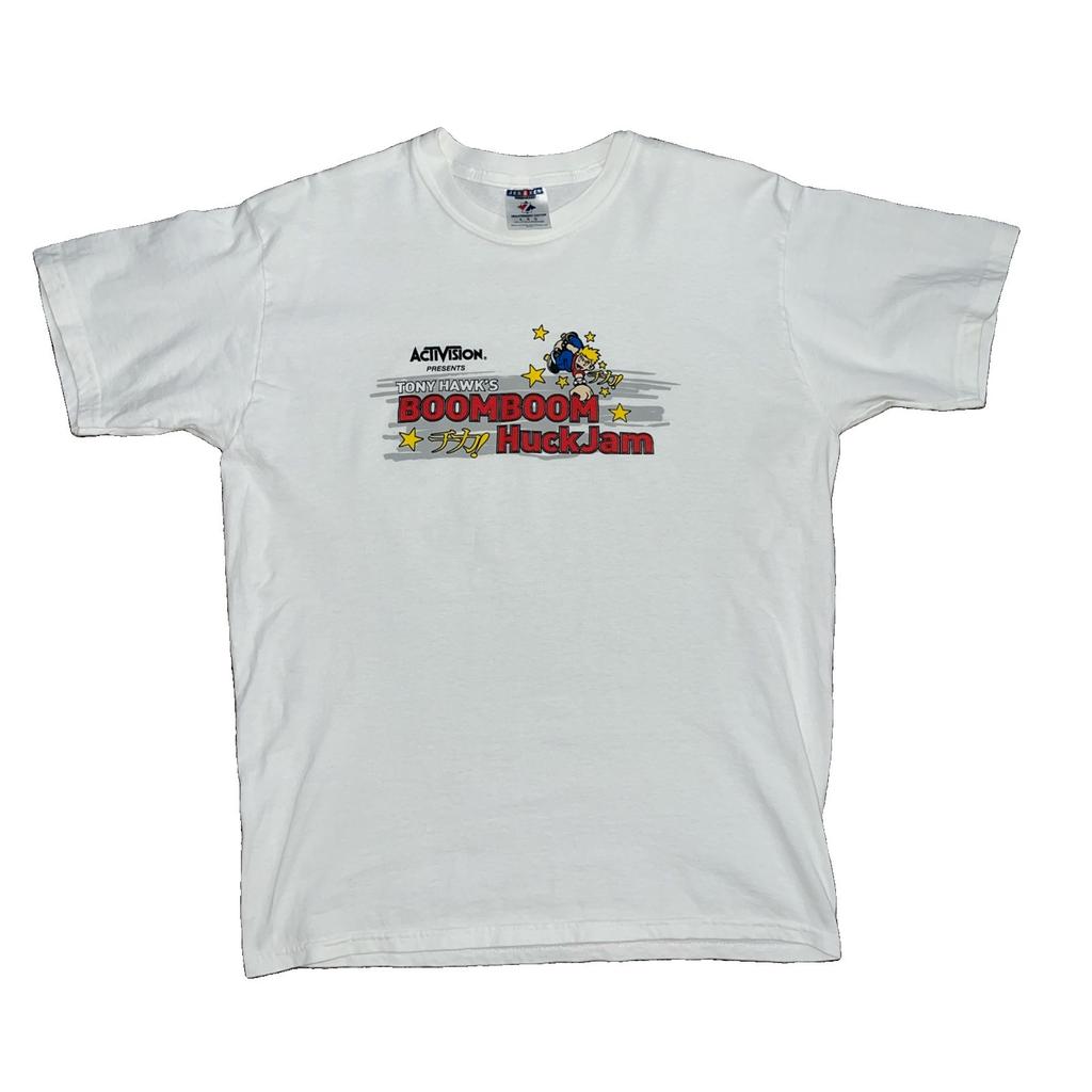 Vintage 2002 Tony Hawk Boom Boom Huck Jam Shirt Activision Video Game Large
