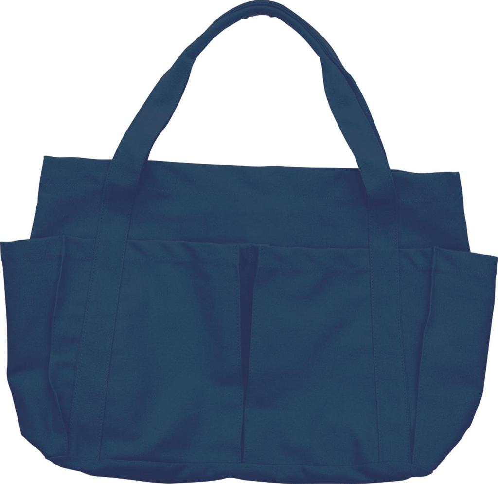 ZIP CORPORATION Tragetasche aus Segeltuch, großes Fassungsvermögen, schlichtes Baumwollsegeltuch, groß, praktisch, mehrere Aufbewahrungstaschen, Reißverschluss oben, Marineblau, B 54 x H 37 x T 18 cm, 87023