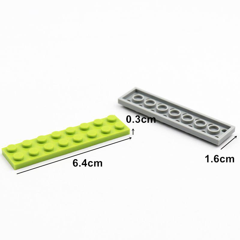 50pcs/lot DIY Classic Building Blocks 2x8 Construction Toys for Child Compatible Plate 3034 Bulk Sale Technik Class Parts