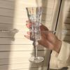ZISIZ Vintage Ins-Style Diamond Relief Champagne Glass
