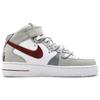 Nike Air Force 1 '07 Air Force 1 Slip Resistant Abrasion Resistant Mid top Skateboard Shoes Men's Gray Red White CW2289-111(Team131-)