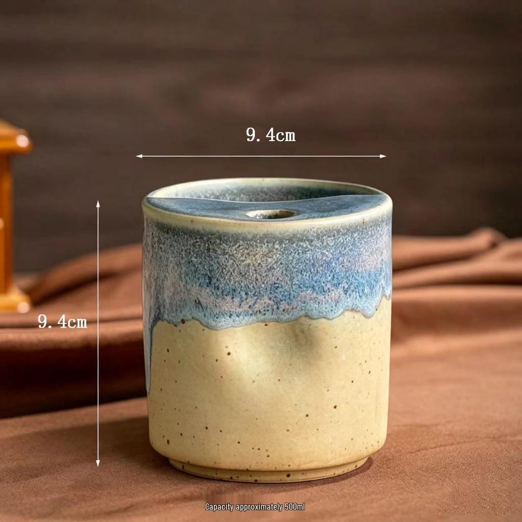 Retro Kiln-fired Ceramic Mug: Large Capacity, Creative Design