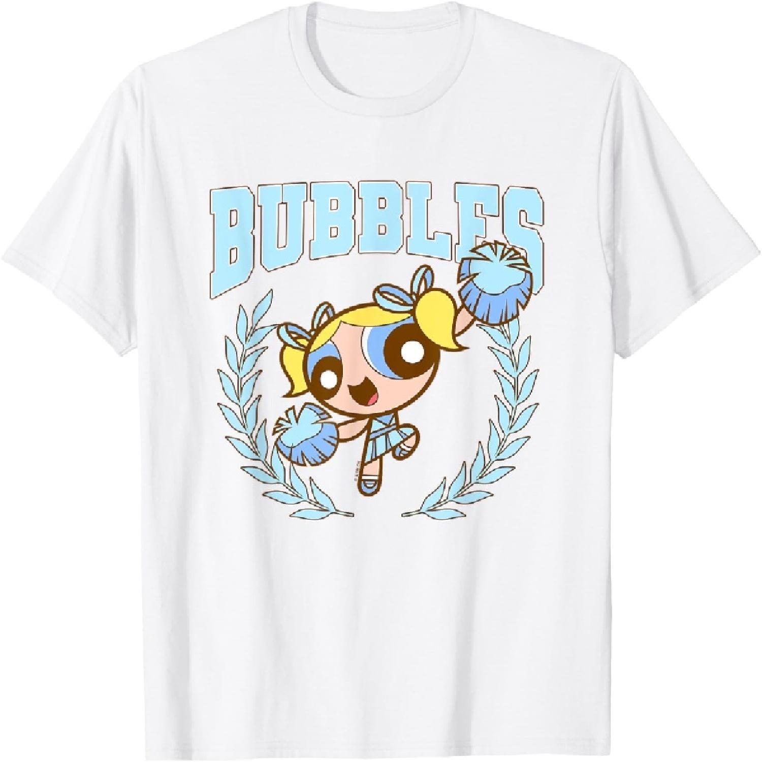 The Powerpuff Girls Bubbles Cheerleader Outfit Retro T-Shirt XXXXXL белый