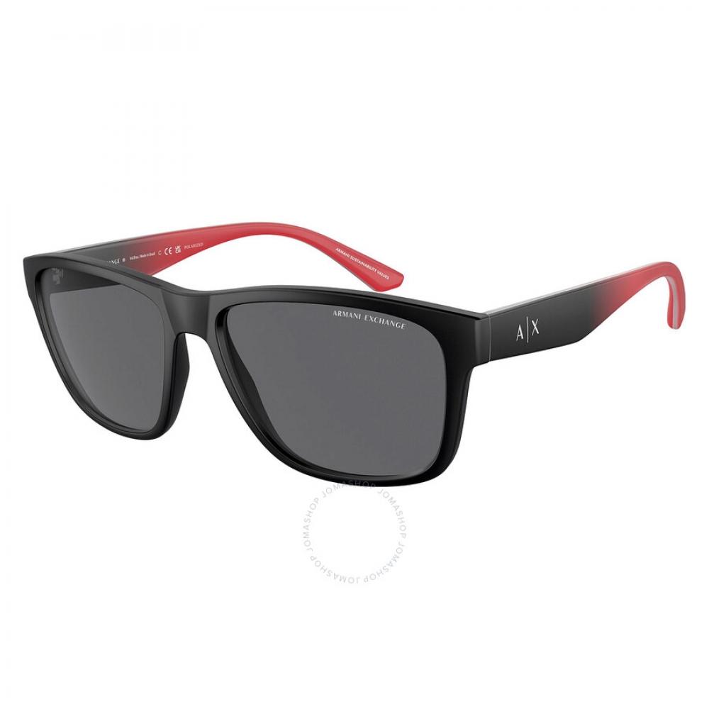 

Armani Exchange Polairzed Grey Square Men s Sunglasses AX4135SF 807881 59