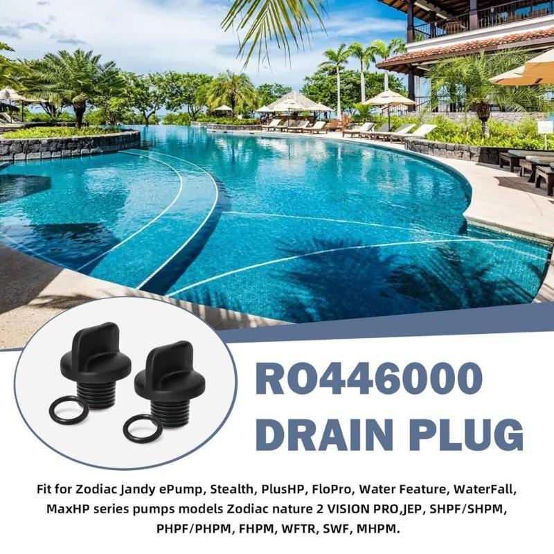 4 Pack Practical Sturdy Plastic Drain Plugs Replacement Parts With O Rings Accessory With Pool Pump and Water Systems