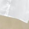Abbigliamento estivo per bambini Camicie a maniche corte in pizzo dolce Camicie casual Camicie per bambini Moda per ragazze Colletto rovesciato Camicie in tinta unita