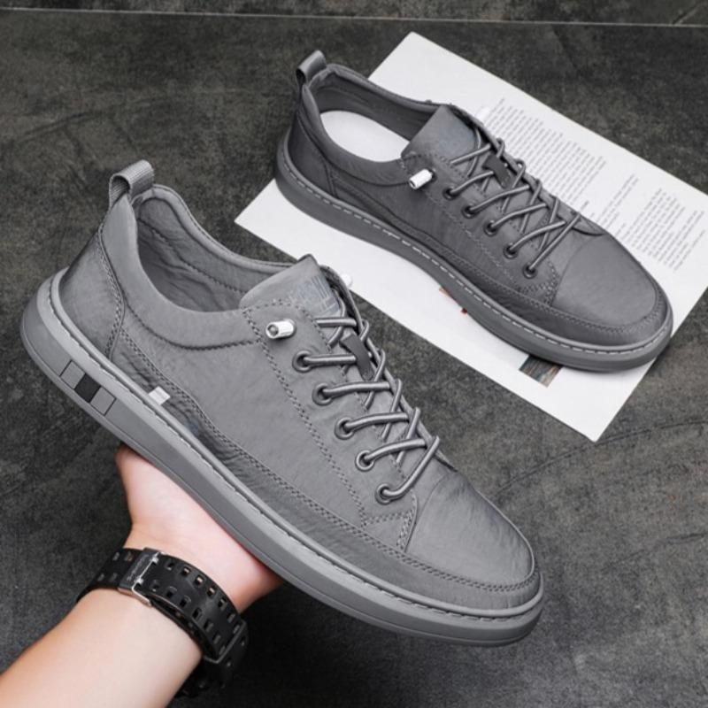 Fashion Fashionable 2025 Spring New Men's Casual Versatile Korean Trendy Flat Shoes White Network Celebrity Shoes Rubber Outsole