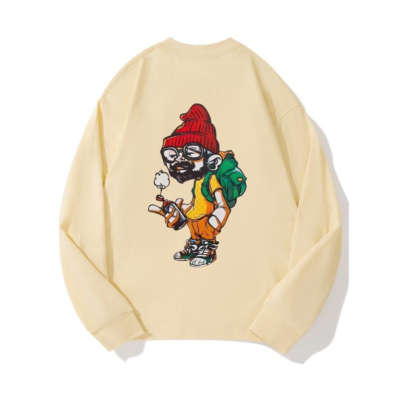 

Осенняя одежда для маленьких людей, длинный рукав, чистый хлопок, новый мужской и женский топ, весенний внутренний слой, базовая рубашка, футболка с круглым вырезом и длинными рукавами XXL бежевый