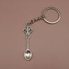 Mini Spoon Keychain Multifunctional Teaspoon Pendant Key Ring for Salt Vial Filling Backpack Hanging Decoration