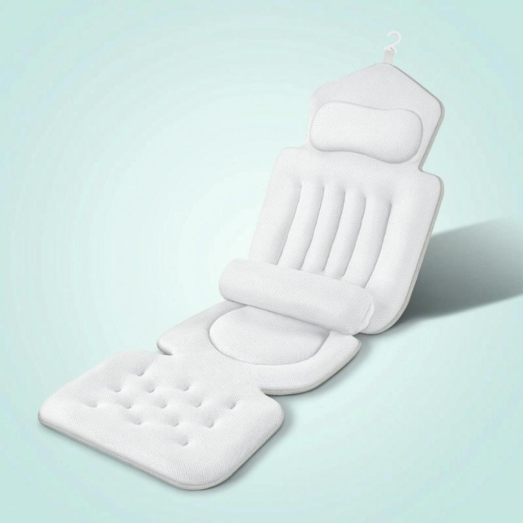 Bathtub Pillow with Support Ergonomic Bath Pad Headrest Spa-Like