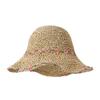 Sunscreen Flower Lafite Straw Hat Wide Brim Summer Beach Hat Portable Beachside Sun Hat  Outdoor