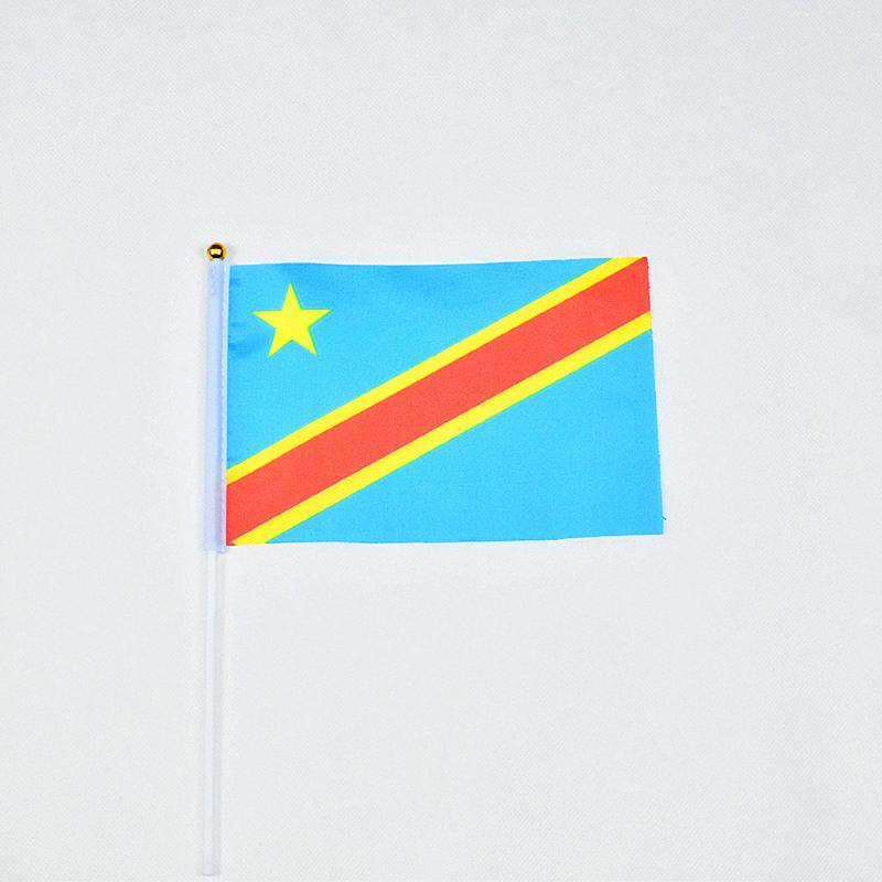 Democratic Republic of the Congo 10 Pieces of 14*21 Cm Hand-waving Flags