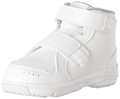 Sapatos de Bebê Sukusuku Bebê Branco 311 GD.Walker Cano Alto 13.5cm