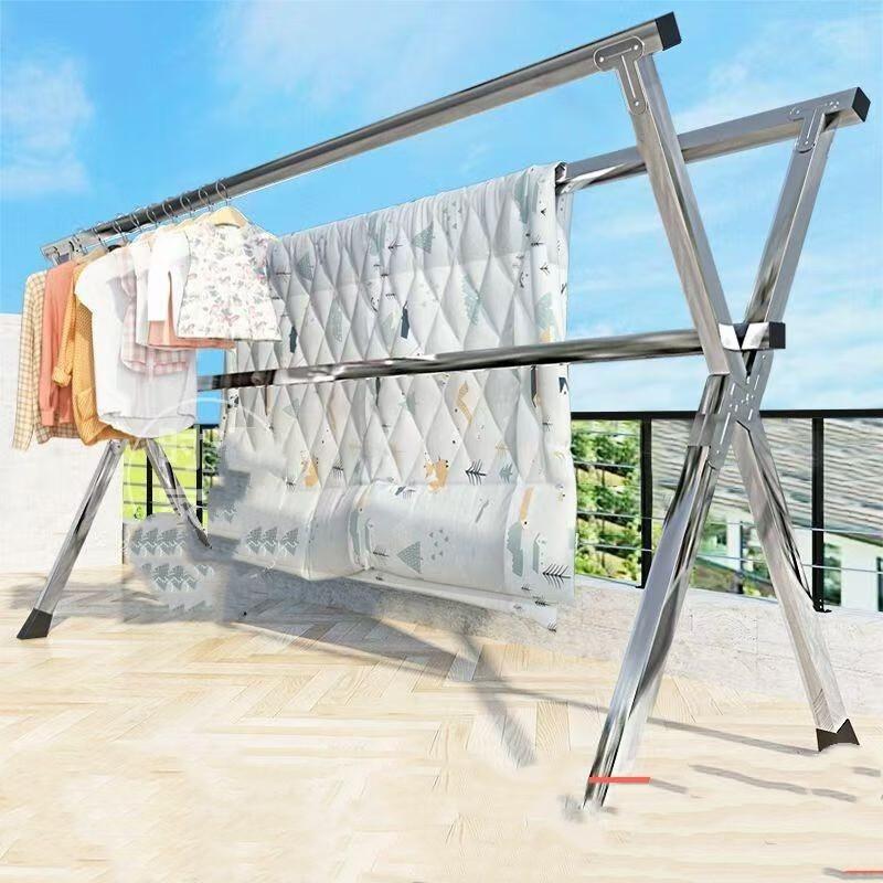 Miflame 1.6m Three-Rod Foldable Clothes Drying Rack