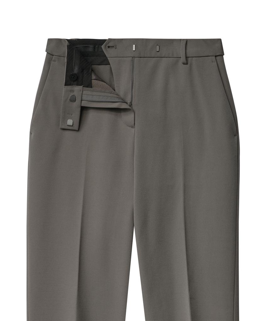 MUSINSA STANDARD WOMAN Women'S Heavyweight Brushed Straight Hidden Elastic Waist Slacks [Warm Gray]