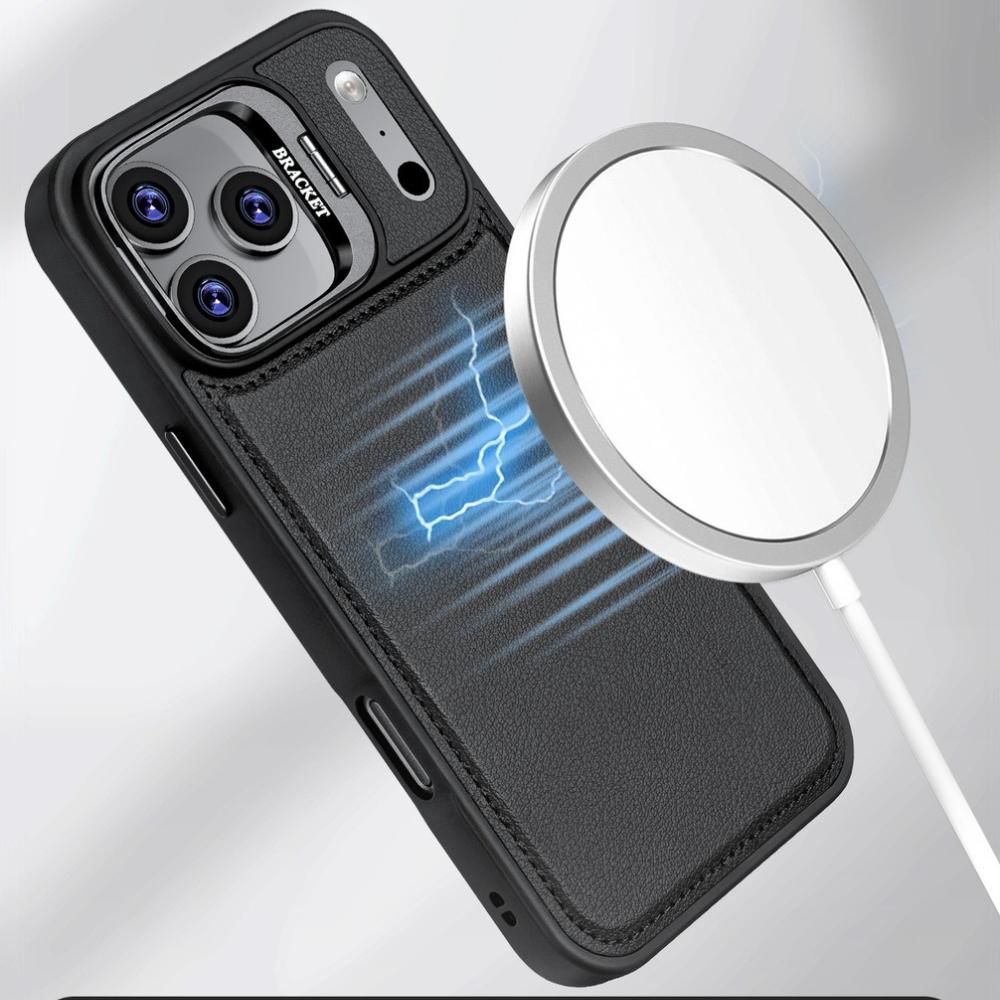 Abnehmbare Karten Tasche Leder Hülle für iPhone 17 Pro Max Air 16 Plus 15 14 13 12 Magnetisch Kabelloses Laden Linsen Rahmen Ständer Abdeckung