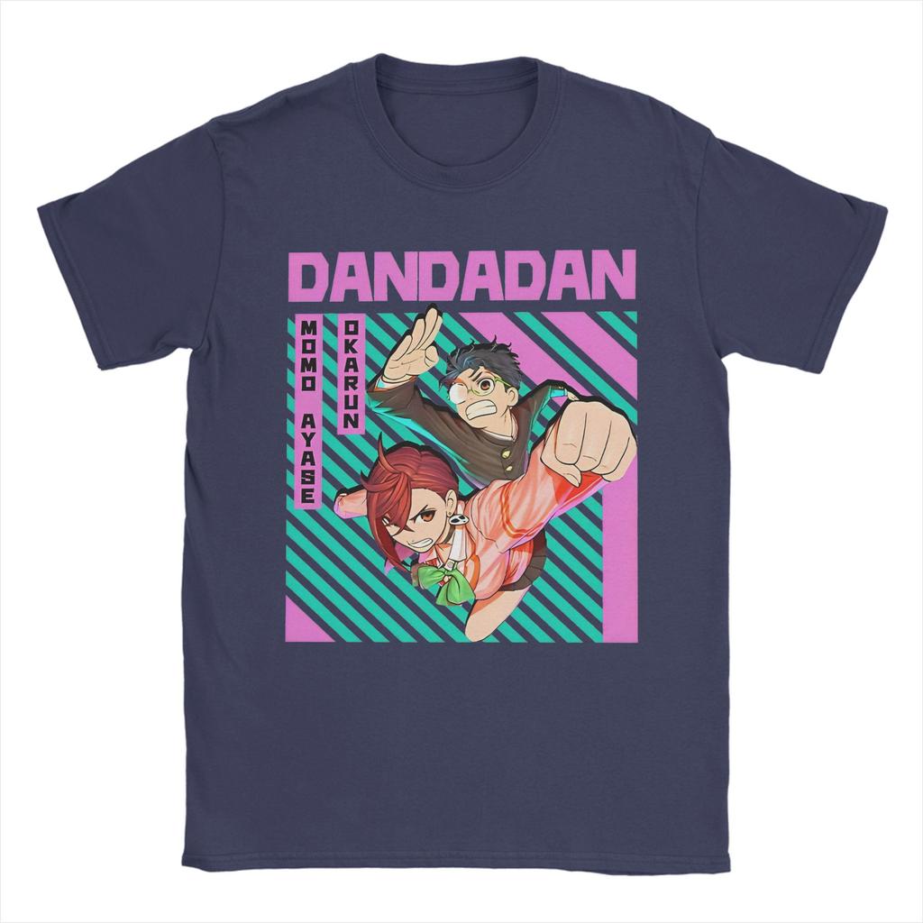 Funny Colorful Okarun Ayase Dandadan Tshirts Men's Cotton Short Sleeve Anime O-neck Summer Tops Shirts