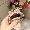 Hair Claw Elegent Girl Large Metal Claw Clip for Thick Hair with Small Bow Korean Style for Women