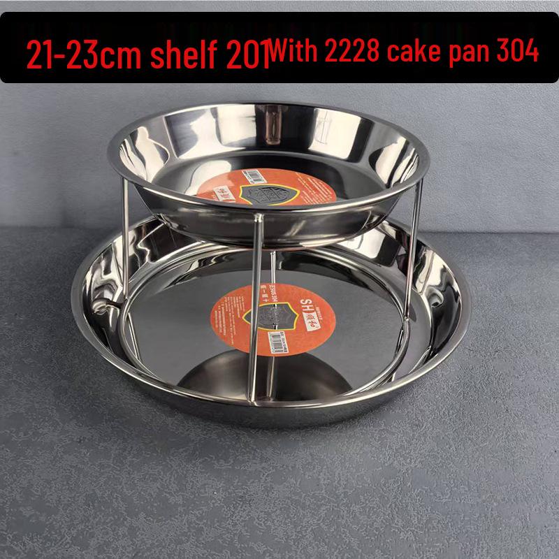 Stainless Steel Double Layer Seafood & Dessert Platter Stand