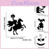 Decoração de Halloween Espetacular Adesivos de Parede de Feltro Mão de Caveira Abóbora Decoração de Porta