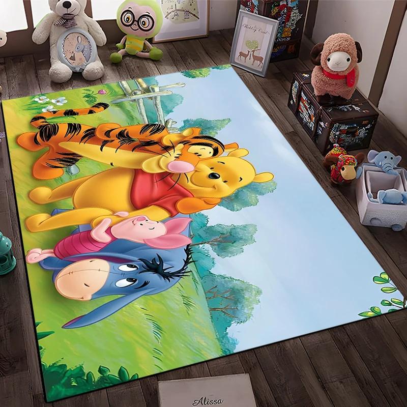 3D Various Styles and Sizes Winnie The Pooh Cartoon Carpet Home Living Room Bedroom Mats Sofa Doormat Decor Rugs, Fast Shipping