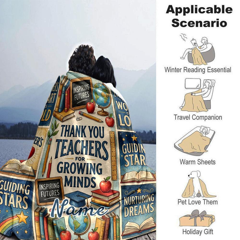 Teacher Appreciation Home Blanket Customize Your Names Soft Cozy Lightweight Allseason Multipurpose Blanket For Picnics Sofas Offices Beds Living