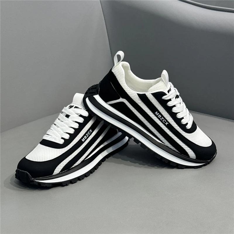 Herren Freizeit-Sportschuhe rutschfest atmungsaktiv Mode Herrenschuhe Schnürung Laufschuhe