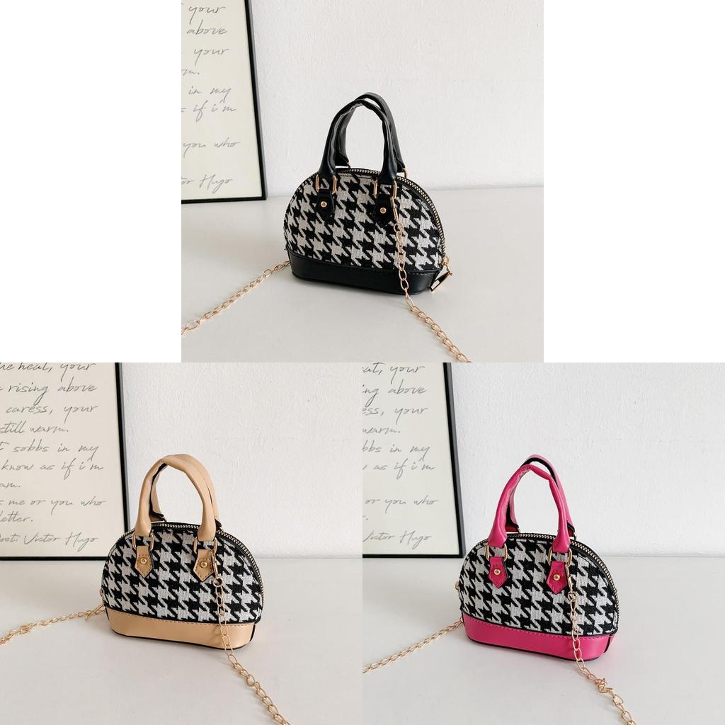 Shell Bag For Kids With Pu Material And Color Block Design For Daily Use