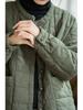 Women's New Style Winter Quilted Plaid Cotton Jacket: Fashionable Literary Short Ramie Coat