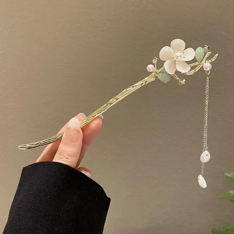 Classic Chinese Hair Stick Pins for Women Butterfly Flower Star Fresh Handmade Hairpins Charm Jewelry Accessories Hair Ornaments