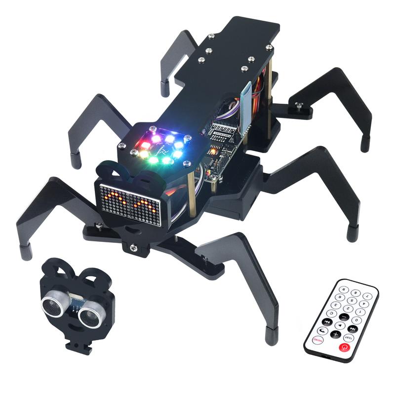 Freenove Robot Ant Kit for Arduino, Dot Matrix Expressions, Obstacle Avoidance, Wireless Control App, Ultrasonic Sensor Servo