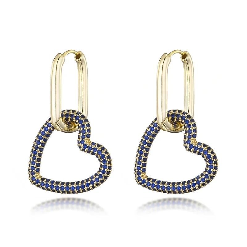 High Quality Zirconia Hoop Earrings for Women Elegant Star Copper Dangle Earrings Female Wedding Party Jewelry Couple Gift