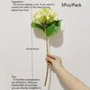 Elegant Realistic Artificial 5pcs Hydrangea Bouquet - Green & White Faux Hydrangea Stems for Wedding Centerpieces, Home Decor, and Party Arrangements