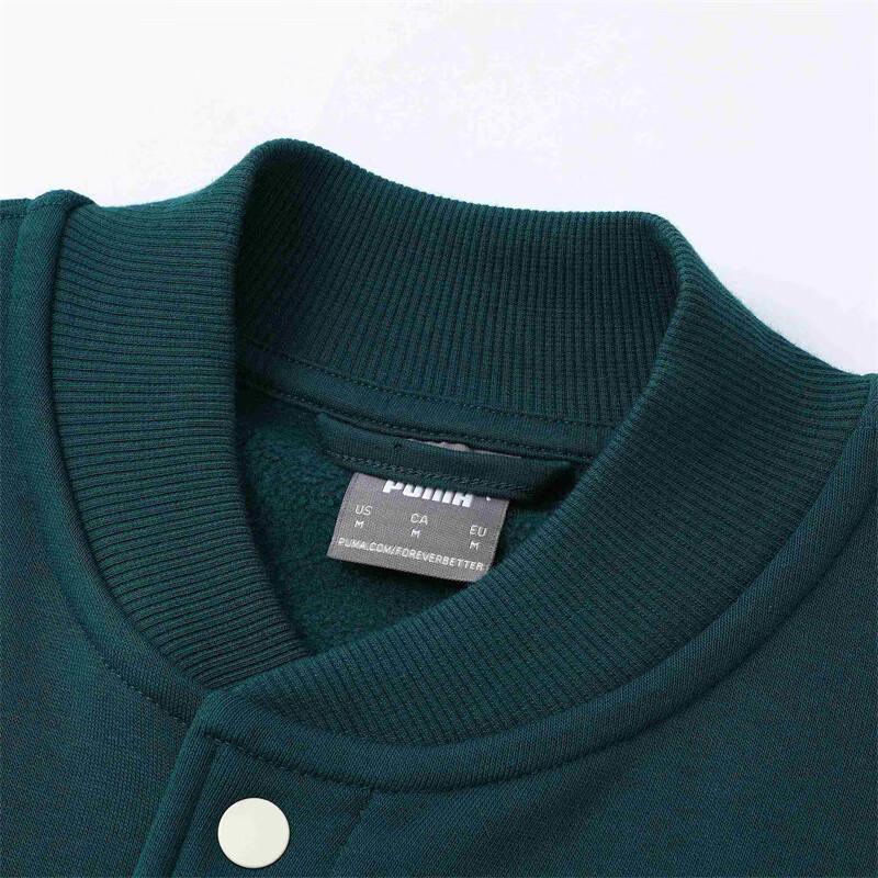 Puma Color Block Vintage Casual Single Button Baseball Jacket Men Jackets Green 679341-24