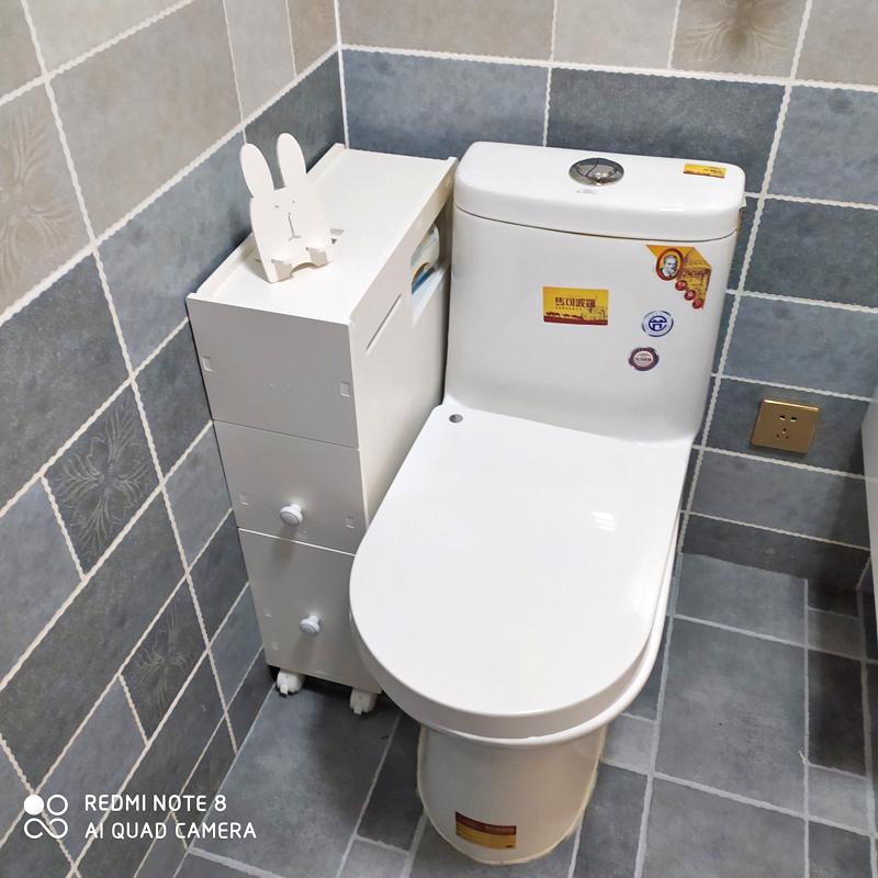 Simple And Stylish Waterproof Toilet Side Narrow Cabinet Mobile Gap Bathroom Organizer Rack Storage Unit Shelf