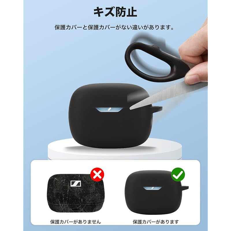 JBL Wave Beam 2 for case YAJOJO wireless earphones charging case cover With carabiner and key chain silicone protective case Fall prevention