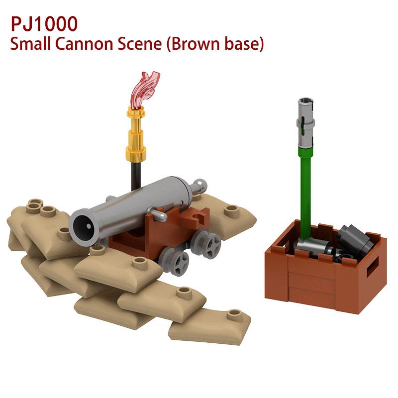 WW2 Military Outpost Scene MOC Building Block Set Soldier Lookout Drone Cannon Car Base Scale Model Kit Weapon Gun Launcher Toy Gift Present K057