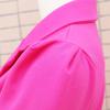Neues Damen-Blazer-Kleid mit Puffärmeln und Revers, schmal geschnitten, zweireihig, V-Ausschnitt, Pendlerjacke mit Bindekragen, Damen Slim Suit Kleid