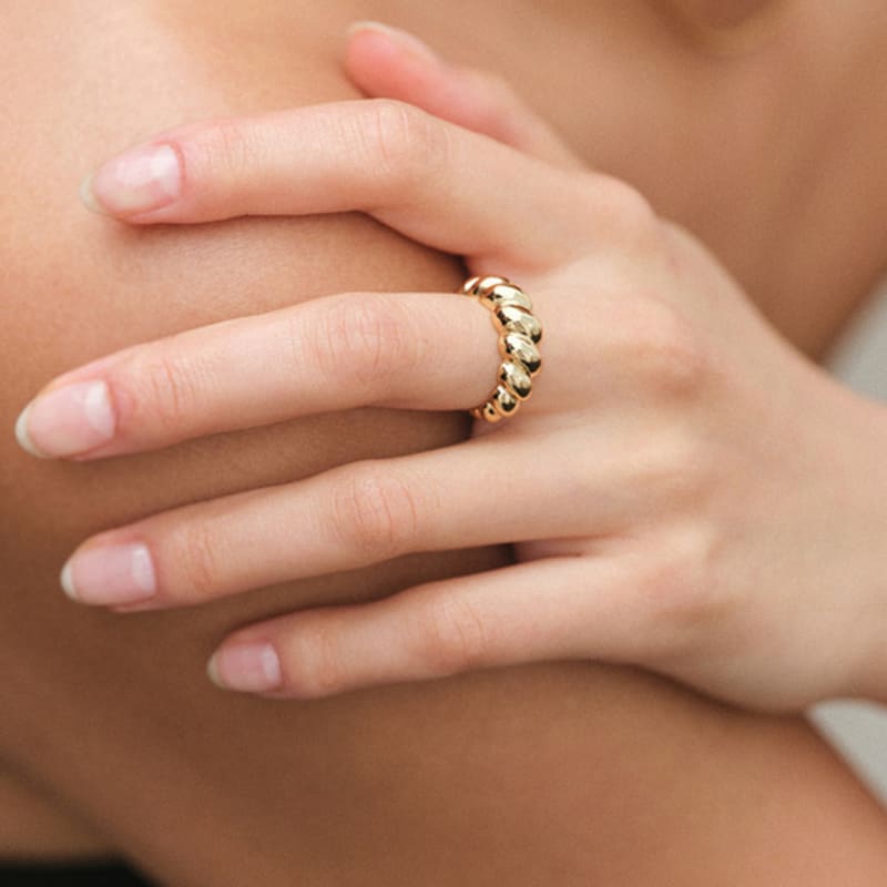 Another Layer Croissant Ring (silver925)(2color)