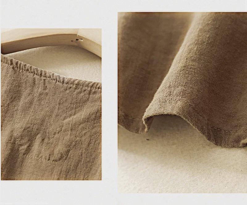 Damski letni etniczny haftowany bawełniano-lniany luźny T-shirt z krótkim rękawem