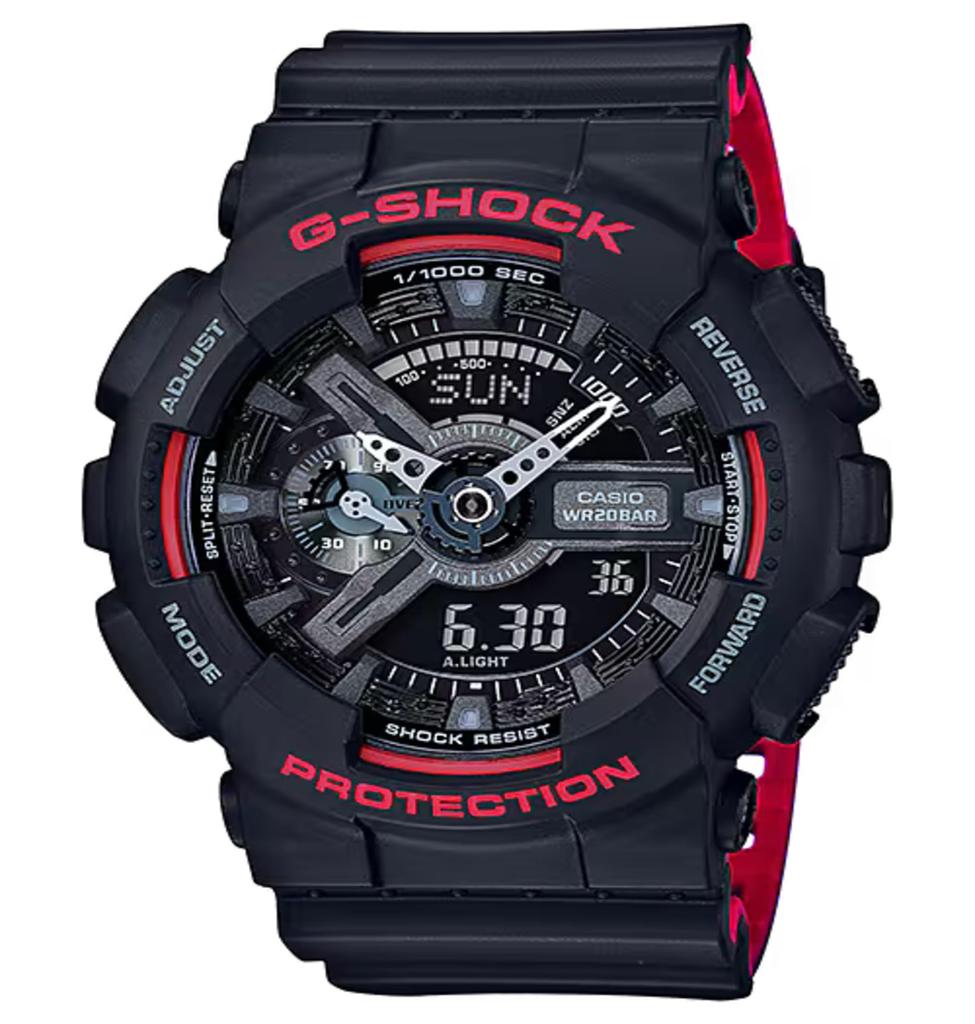 Casio Black Sports Quartz Casio Ships Men's Analog-Digital Watch, G-Shock, Overseas, GA-110HR-1A