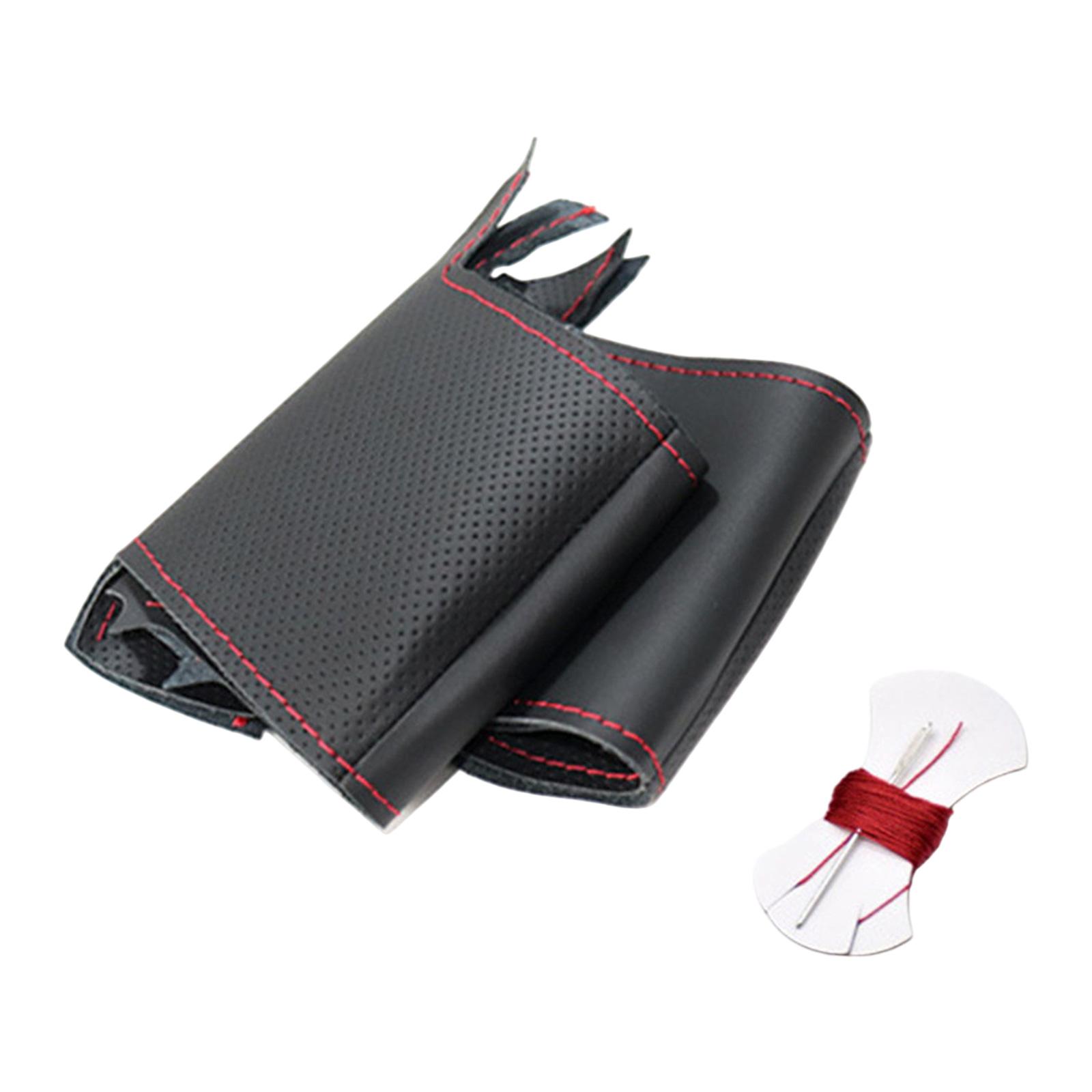 

Soft PU Leather Steering Wheel Cover Trim With Nonslip Grip For Long Time Driving for Multiple Model Vehicle