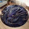 Ancient Dragon Round Area Rug,Carpet Rug for Living Room Bedroom Sofa Playroom Decor,Non-slip Floor Mat