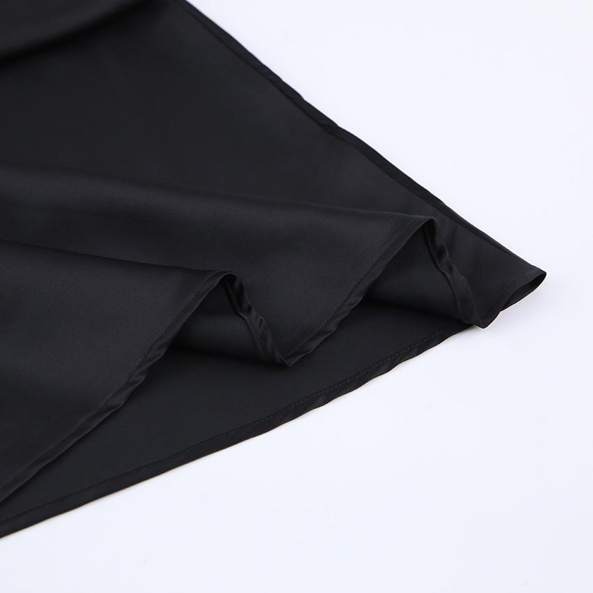 2024 Summer Ice Silk Little Black Dress - Elegant, Sexy Backless Long Skirt