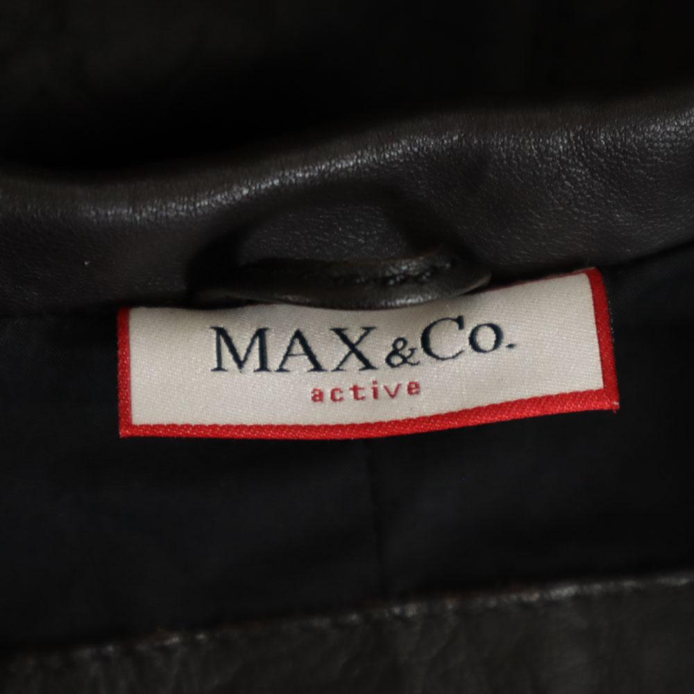 MAX&CO leather jacket 42 Dark brown Women Used