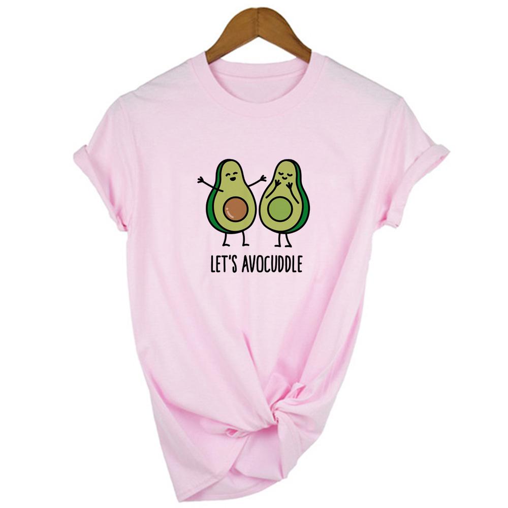 Avocado Women Short Sleeve T Shirt Casual Cartoon Kawaii Graphic Tops Female Harajuku Tee Summer