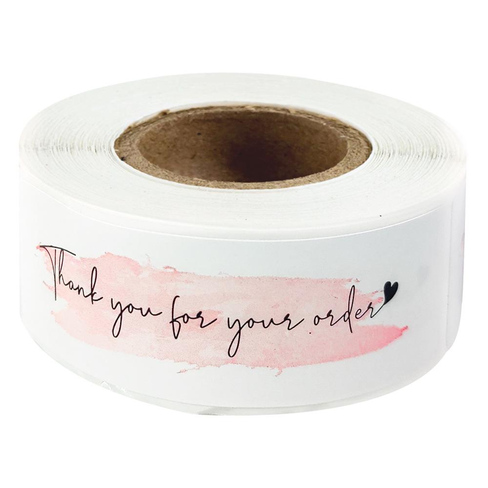 120pcs Thank You for Your Order Stickers 7.5*2.5cm Rectangular Adhesive Seal Labels for Small Business, Handmade Goods, Bakeries