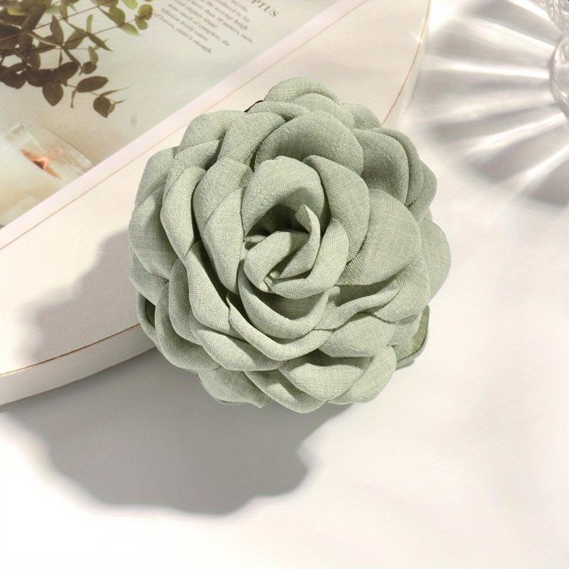 1Pcs Princess Style Multi Color Rose Hair Clip Elegant Temperament Fabric Shark Clip Flower Clip Hair Accessory Sweet Hair Clip